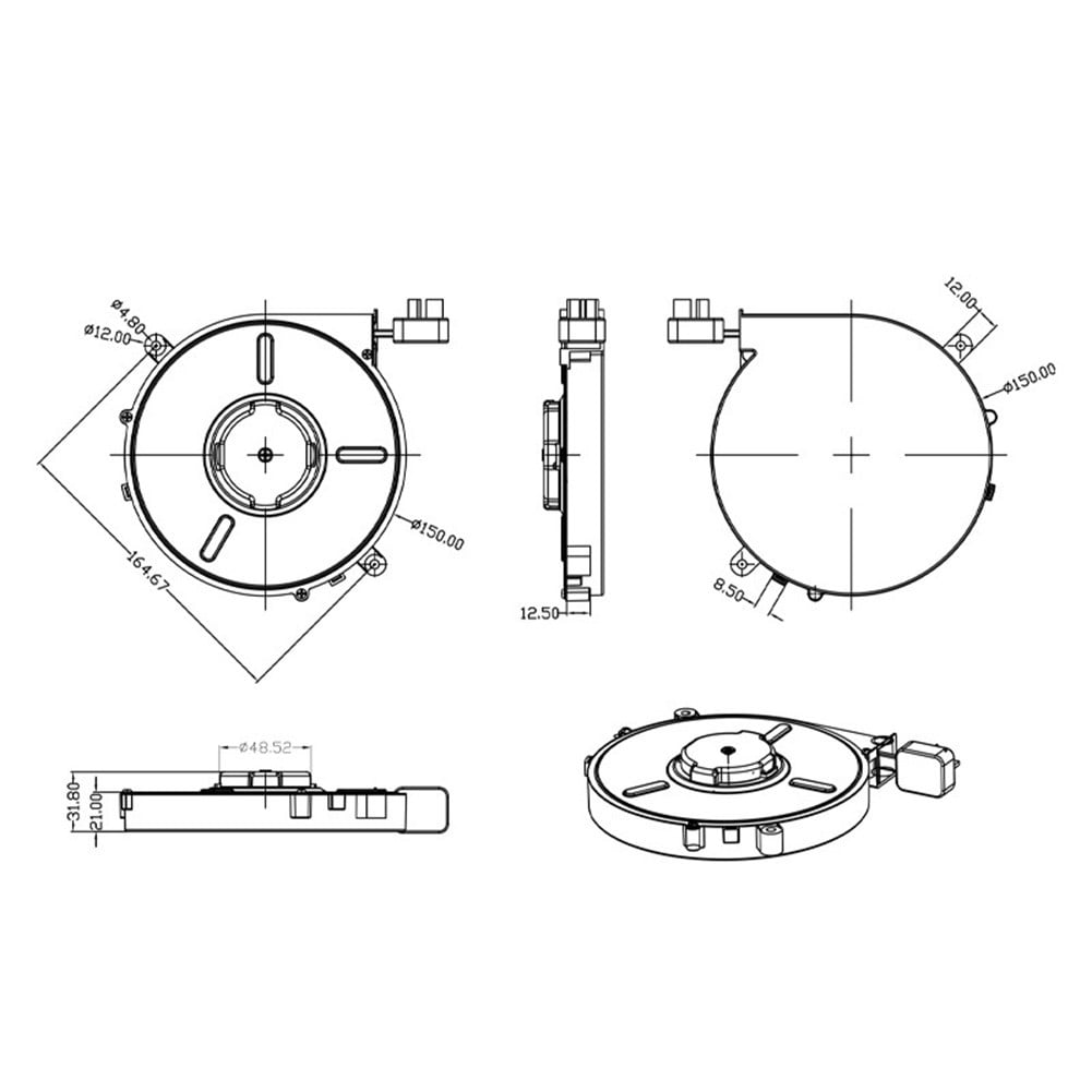 1Pc Auto-Retractable Power Reel Cable 1.8M Extension Cord Reel For Outdoor Camping Wire Power Reel Cable Cover