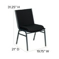 thumbnail image 4 of Flash Furniture 4 Pack HERCULES Series Heavy Duty Black Dot Fabric Stack Chair, 4 of 7