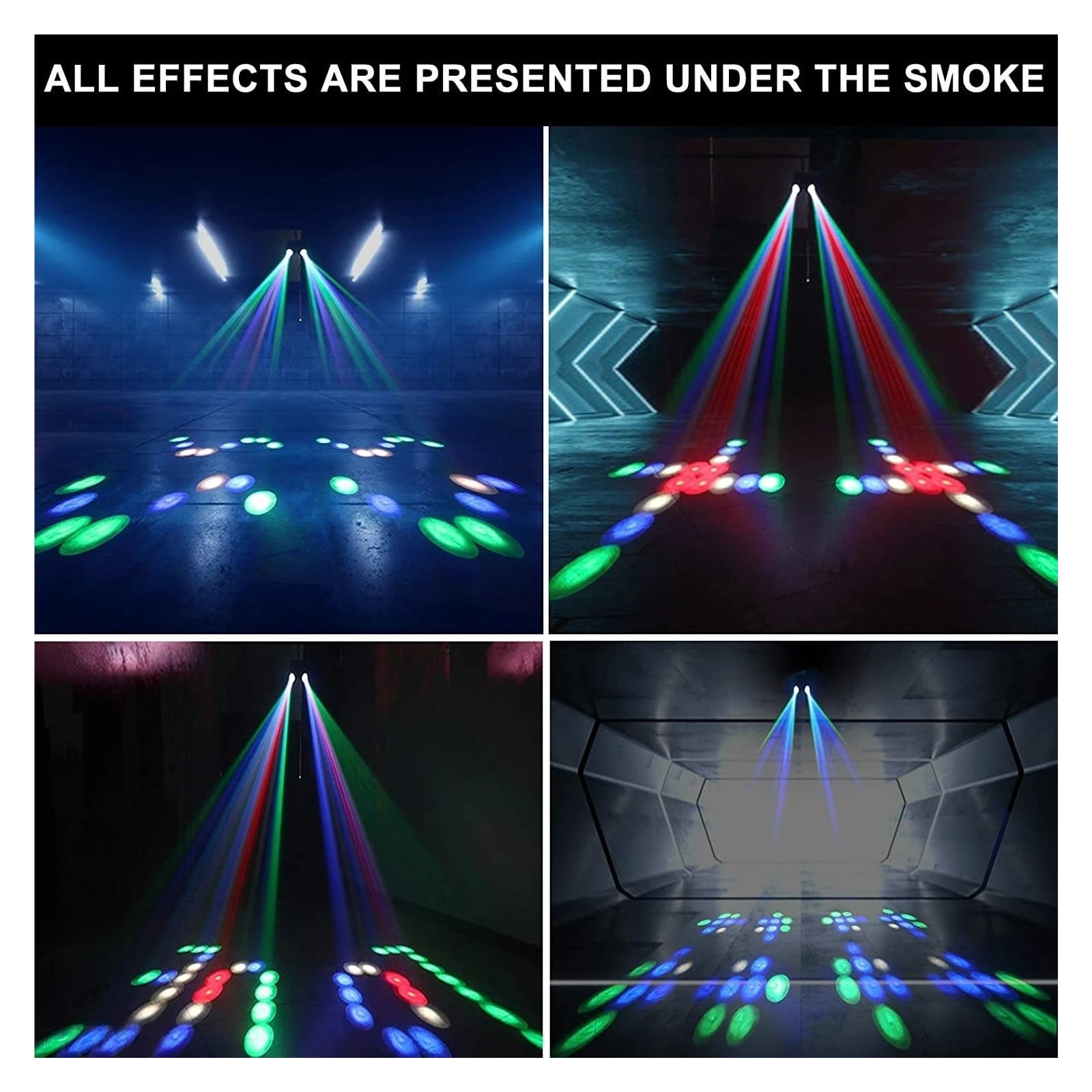 Led Double Head Disco Lamp Spotlight Colorful DJ Party Light Projector Stage Effect Lighting For Home Entertainment