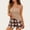 A1_Brown, variant on Visaly Womens 2 Piece Pajamas Set Ribbed Spaghetti Strap Button Cami Tank Top Plaid Gingham Drawstring Flowy Shorts Cute Matching Sleepwear Loungewear Pajamas Set Soft Summer Outfit Grey S