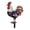 Plug-in A, variant on 16.14 Inch Freestanding Metal Rooster Statue Grey Feathered Farmhouse Yard Art Weather Resistant Outdoor Garden Decor for Lawn Patio Porch