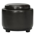 thumbnail image 6 of SAFAVIEH Chelsea Modern Glam Round Tray Storage Ottoman, Brown, 6 of 10