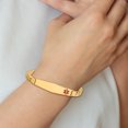 thumbnail image 2 of 14K Solid Yellow Gold Medical Alert Curb Link Name Bar Identification ID Bracelet, 2 of 5