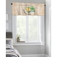 thumbnail image 4 of Kitchen Cafe Valance Curtain for Small Windows,Farm Vegetables Artichoke Plant Rod Pocket Short Valances Farmhouse Barn on Kraft Paper Window Treatment Panel for Living Room/Bedroom/Bathroom,54x18in, 4 of 9