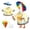 Blue,Yellow, variant on YellowRaincoat Porch Goose Outfits,Raincoats Costume with Umbrella and Hat,Waterproof,Goose Clothes for Spring summer Outdoor Garden Yard Decor