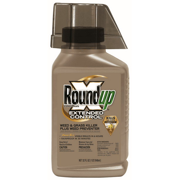 Roundup Concentrate Extended Control Weed Grass Killer Plus Weed Preventer Ii 32oz Walmart Com