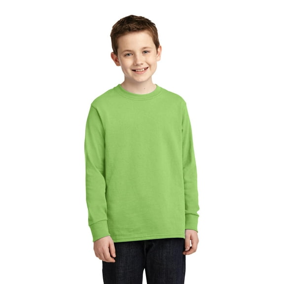 Port & Company ® Youth Long Sleeve Core Cotton Tee. PC54YLS