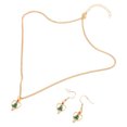 thumbnail image 3 of Conjunto de collar y aretes navideños, Material de aleación en forma de corazón, peso ligero, conjunto de joyería decorativo atractivo para mujer, 3 of 10