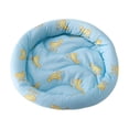 thumbnail image 3 of Estera nido para animales pequeños, estera para cobayas, redonda, cómoda y suave, cojín para hámster Azul L, 3 of 9