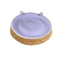 thumbnail image 6 of Hvmvliv Round Shaped Cat Bed Rattan Woven Kitten Beds Cozy Sleeping Cushion Cat Bed for Indoor Cats Purple, 13.7x13.7 in, 6 of 6
