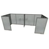 GOF 2 Person Workstation Cubicle (5.5’D x 13’W x 5’H-W) / Office Partition, Room Divider (60"H-W Cubicle Olny, Grey)