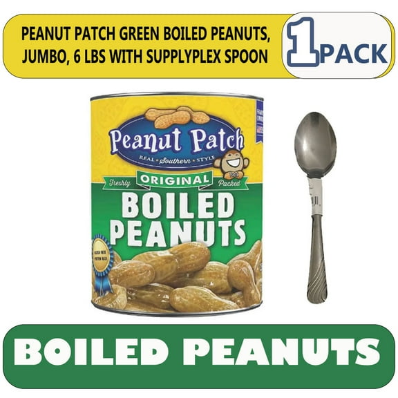 Peanut Patch Green Boiled Peanuts, Jumbo, 6 lbs With Supplyplex  Spoon