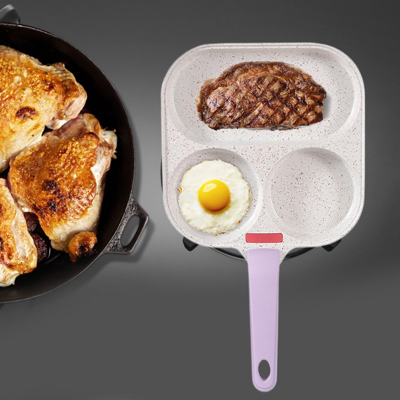  universal Nonstick Pan 7 Inches / 18 cm Diameter, Frying Pan  With Lid For Bacon, Pancakes, and Steaks, Egg Pan with Ergonomic Handle:  Home & Kitchen