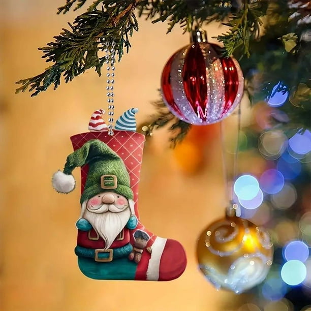 HWRETIE Adorno De Árbol De Navidad De Acrílico 2024-Colgante Festivo Para Fiestas Y Decoración Del Hogar