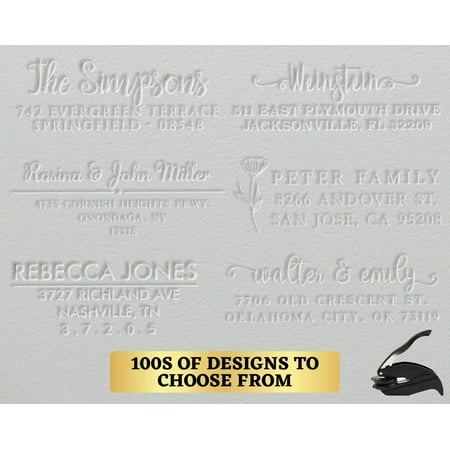 

Name and Address Seal Embosser Handheld Wedding Invitation Seal Embosser Personalized Customized 2 x 1 16 Designs To Choose x 1 16 Designs To Choose 16 Designs