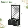 thumbnail image 2 of Spaco 44 Inch Metal Raised Garden Bed with Trellis-Black, Outdoor Elevated Flower Box for Backyard/Patio/Gardener, 2 of 7