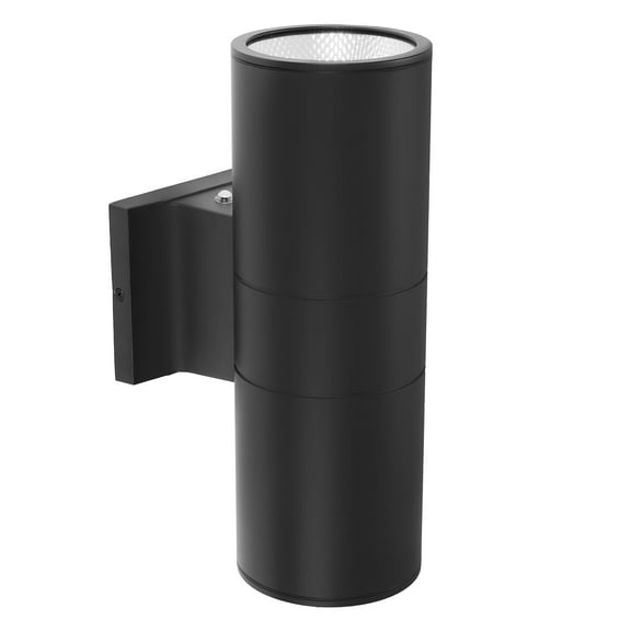 Maxxima LED Cylinder Outdoor Wall Wash, Up and Down Sconce Light, 24 Watt, 2300 Lumens, 5 CCT 2700K-5000K, Dusk to Dawn Sensor