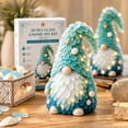 thumbnail image 6 of Clearance DIY Sea Glass Art for Adults, Lighted Christmas Seaglass Figurine, Christmas Glass Mosaic Decorations for Desktop Shelf, Gnome, 6 of 6