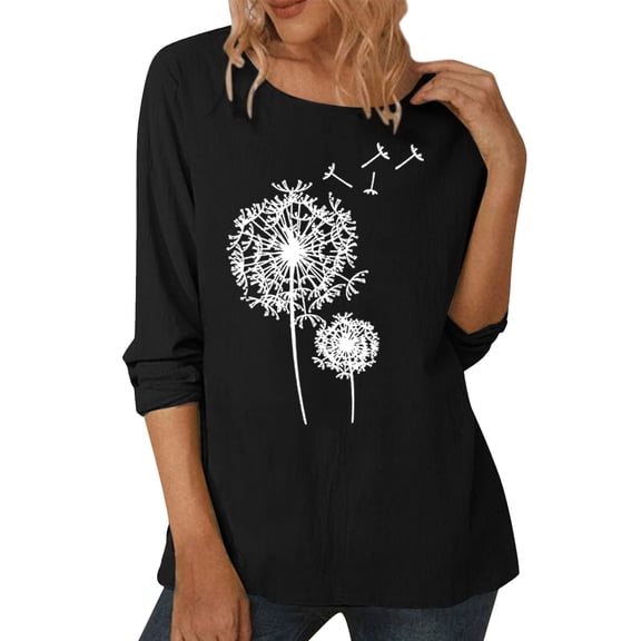 Vedolay Long Sleeve Tops for Women Long Sleeve V-Neck Fall Tops Loose Beach Blouses Black,S