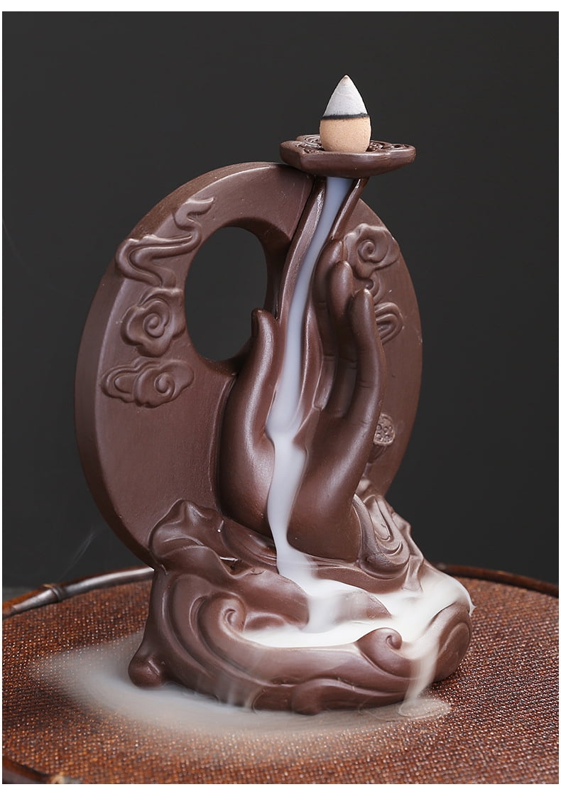 Retro Backflow Incense Burner Creative Incense Burner Backflow Censer Incense Burner Buddhism Incense Holders Home Decoration for Tea Ceremony Home Office Aromatherapy Ornament