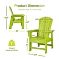 thumbnail image 2 of Spaco Patio Kids' Adirondack Chair with Ergonomic Backrest-Green, Kids Couch for Kids, 2 of 6