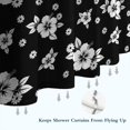thumbnail image 6 of Pioneer Flower Floral Print Pattern Shower Curtain 72"x84", Bathroom Decorative Shower Curtain Set with 12 Hooks, Waterproof Washable, 6 of 6