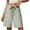 Shorts-Green, variant on Bermuda Shorts for Women Loose New Women’s Linen Striped Shorts, Elastic Waist Drawstring Casual Beach Bottoms, Loose Knee Length Bermuda Shorts with Pockets Red L