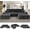 Dark Gray, variant on KCGKCG 106" Cloud Sectional Couch with L Shape Chaise, Modern Frameless Modular Sofa with Cup Holders, Higher 17.7" Seat Height, 32D Pure Foam, No Assembly for Apartment