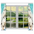 thumbnail image 3 of CADecor Pirate Ship Window Curtain Window Treatments Kitchen Curtains 26x39 inches, 2 Pieces, 3 of 3