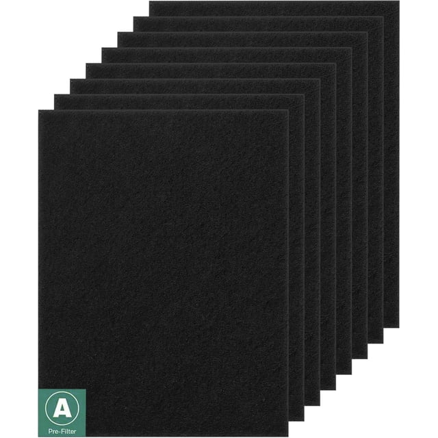 HRF-A300 Pre Filter A Replacement for Honeywell HEPA Air Purifier HPA300 Series, 8 Pack Precut Activated Carbon Pre Filter Replacement Compatible with Honeywell Air Purifier Prefilter A
