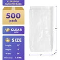 thumbnail image 2 of AMZ Supply Clear Gusseted Poly Bags 12x8x24 Polyethylene Bags Thickness 1.5 Mil Pack of 500, 2 of 7