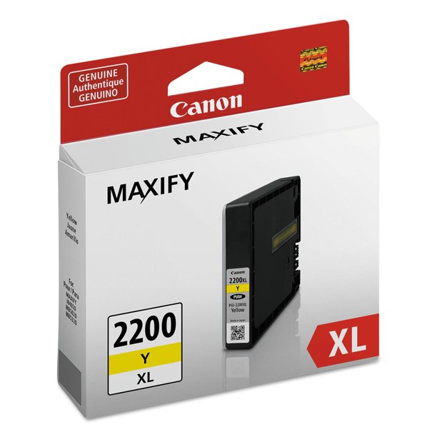 Depósito de tinta Canon PGI-2200XL amarillo genuino para impresoras