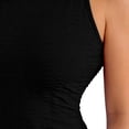 thumbnail image 6 of QUNYINEY Wedding Guest Cocktail Dress for Women Black Mini Party Sleeveless Bodycon Dresses Crew Neck Ruched Formal Elegant Slim Fit Dresses, 6 of 6