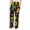 thumbnail image 3 of Balery Bees and Sunflowers print Women's Pajama Pants,Ultra Lightweight Pjs,Lounge Pant-Medium, 3 of 9