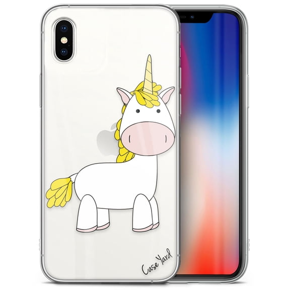 Case Yard iPhone-XS-Max Case Clear Soft & Flexible TPU Ultra Low Profile Slim Fit Thin Shockproof Transparent Bumper Protective Cover Drop Protective Cell Phone Cases (Unicorn)