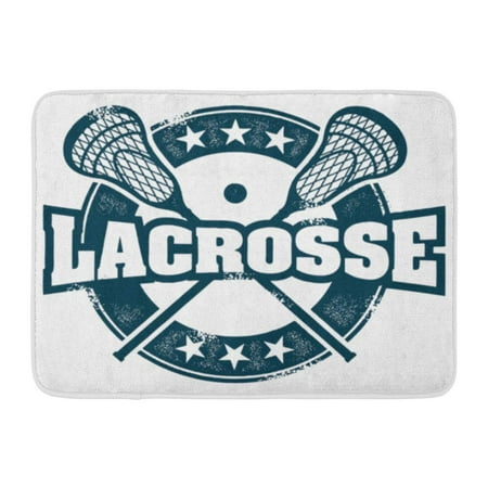 KDAGR Lax Vintage Lacrosse Sport Stamp Helmet NCAA Youth College Distressed Doormat Floor Rug Bath Mat 23.6x15.7