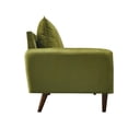 thumbnail image 4 of Hybition Velvet Sofa Modern Couch with Wooden Legs for Living Room - Army Green, 4 of 10