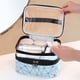 thumbnail image 4 of Bolsa de maquillaje, bolsa organizadora de maquillaje grande de cuero de doble capa, bolsa de viaje con accesorios esenciales para dormitorio, bolsa de artículos de tocador para mujeres, bolsa de, 4 of 5