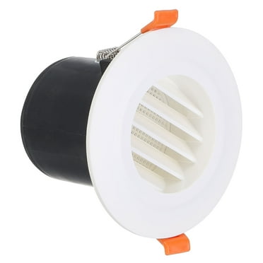 Unique Bargains Ressort d'Évent Rond de 3 Pouces, Évent d'Échappement en ABS avec Grille Persienne pour Maison Bureau, Blanc