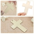 thumbnail image 5 of 10pcs Unfinished Wood Cross Pendant Diy Cross Unpainted Cross Ornament Diy Crafts Making Material, 5 of 5