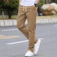 thumbnail image 2 of Summer New Men's Thin Cotton Casual Pants Business Solid Color Stretch Trousers Brand Male Sports Trousers Khaki 2XL, 2 of 4