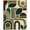Green, Pattern 10, variant on ODIKA 8'x10' Washable Area Rug Green Beige Geometric Abstract Modern Art Style with Bold Shapes for King Size Bedroom Under Bed, Master Suite, Non-Shedding, Easy Care