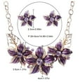 thumbnail image 3 of Collier de Mariage Fleur Collier de Mariée Élégant Collier avec Boucles d'Oreilles, 3 of 10