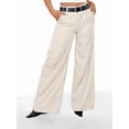thumbnail image 6 of Women'S High Waisted Striped Loose Fit Straight Wide Leg Pants Business Work Casual Pants L, 6 of 10
