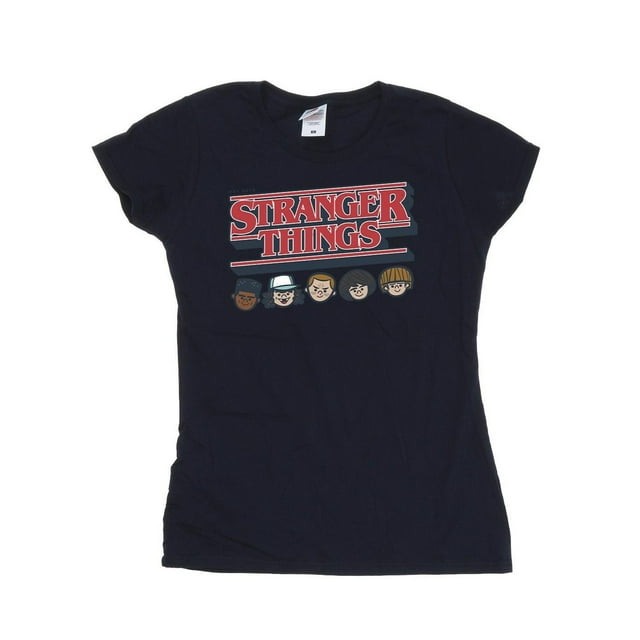 Netflix T-Shirt en Coton pour Femmes Stranger Things à Logo Caricature
