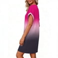 thumbnail image 3 of Camisas de Noche de Verano para Mujeres Manga Corta Cuello V Suelto Vestido de Sueño Impreso Suave, 3 of 5