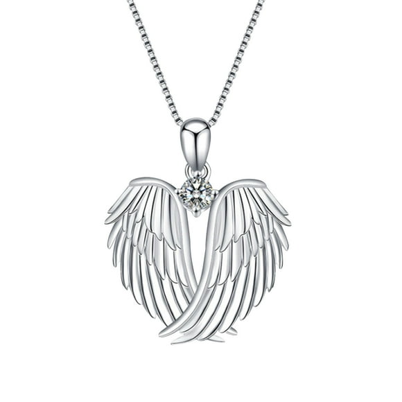 Cameland Angel-Wings Necklace Angel-Wings Pendant Birthstone Necklace for Women Jewelry