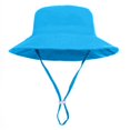thumbnail image 5 of Zanarzt Baby Hats Baby Sun Hat Kids Summer UPF 50+ Toddler Bucket Hat Wide Brim Beach Hats for Boys Girls 1-3 Years,Blue, 5 of 5