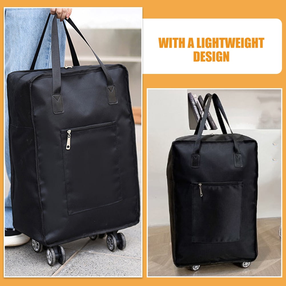 NUOLUX Large Capacity Suitcase Rolling Bag Black Oxford Cloth Travel Storage Bag