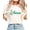 Ivory Shirt, variant on Amen Golf Shirt for Women and Teens Floral Golfers T-Shirt with Red Flag Ivory Shirt Adult X-Large